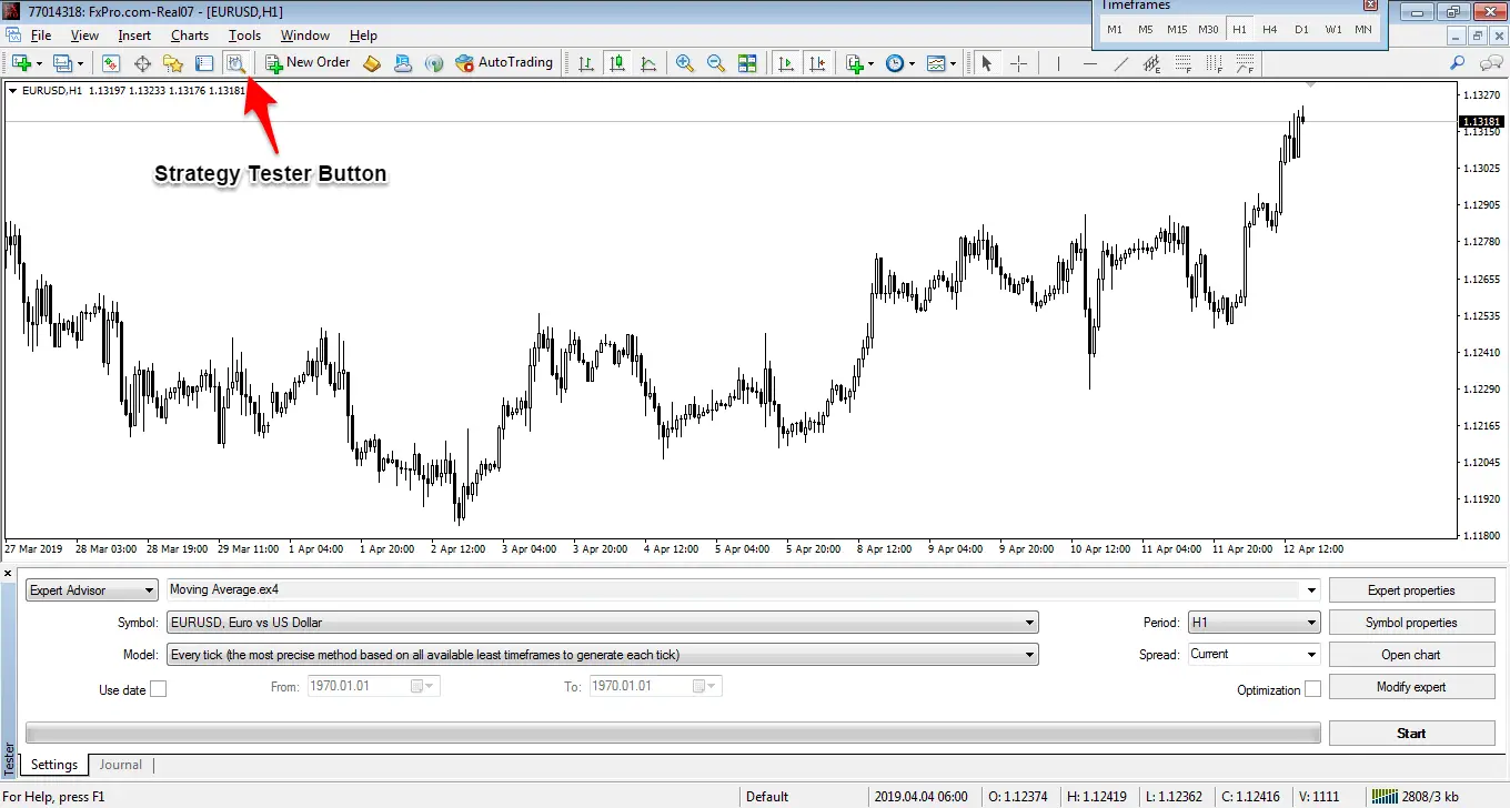 Forex trading simulation